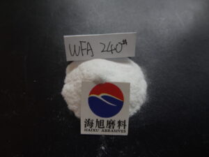 خانه  -8-White Fused Alumina-Haixu Abrasives آلومینای سفید فیوزد ۲۲۰# ۲۴۰# برای پوششهای کف اپوکسی پایه آب